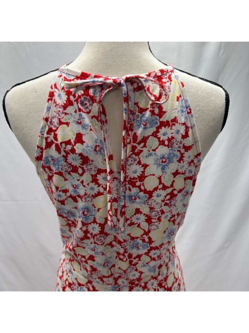 Chaps NWT Floral Halter Midi Dress Size M Cottage, Vacation - Picture 6 of 16
